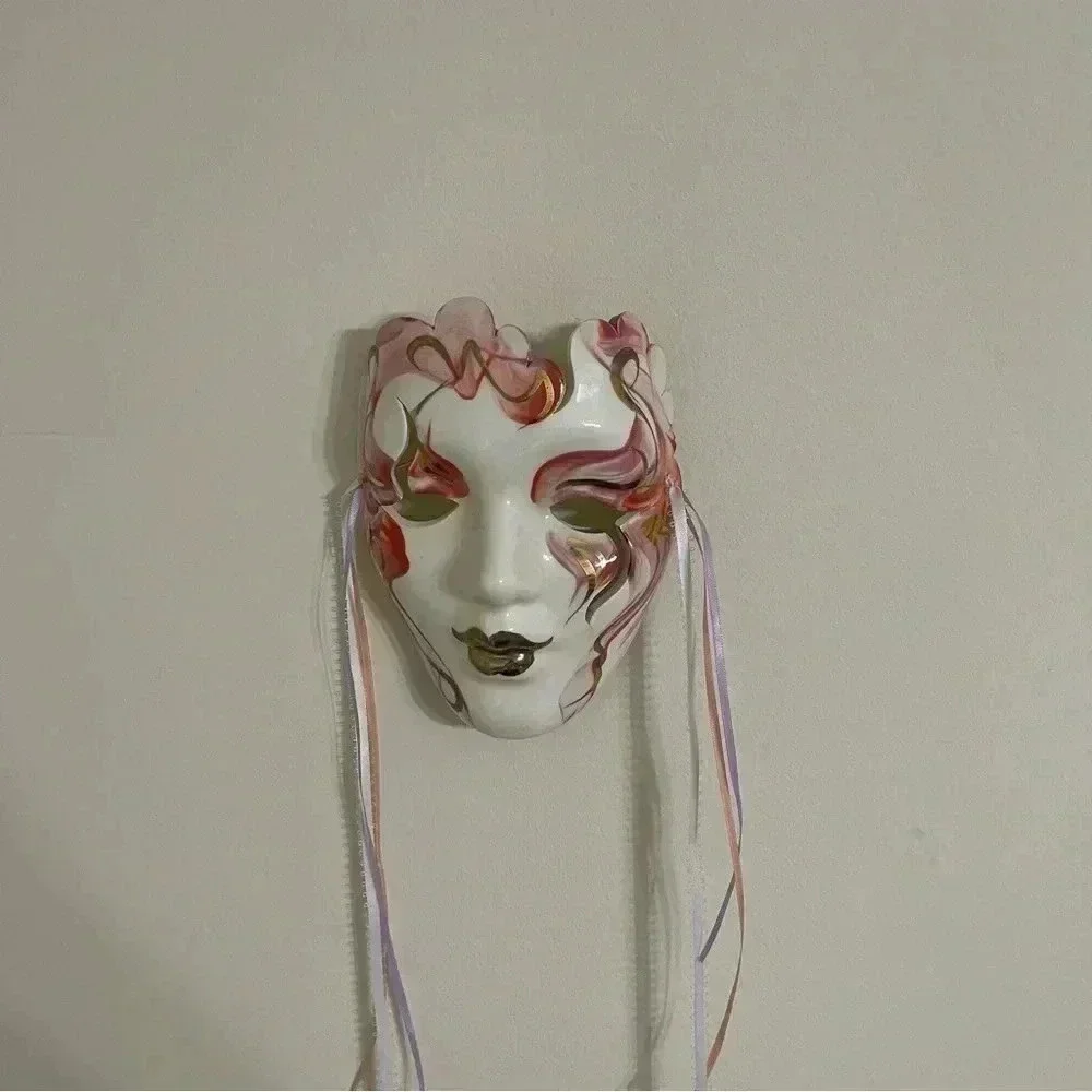 Beautiful Vintage Mardi Gras Ceramic Masks W/ 1 Signed New Orleans